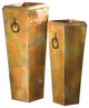 Tall Planter, Outdoor, Indoor Rustic Patio Deck Garden, 2-Piece Set