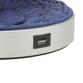 Safavieh Knowles Table Lamp With USB Port Blue