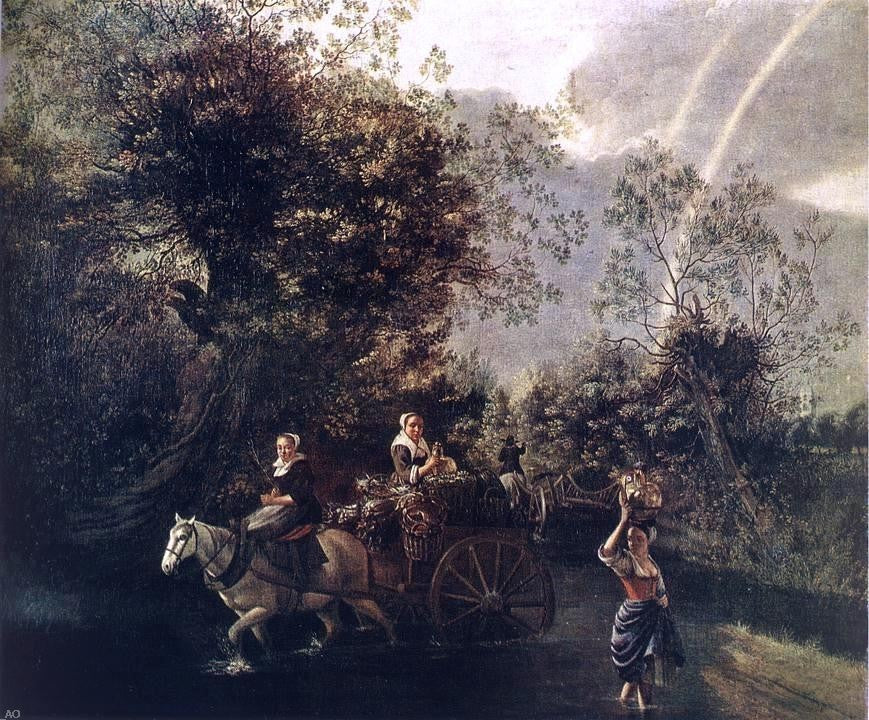 Jan Siberechts Crossing a Creek Wall Decal