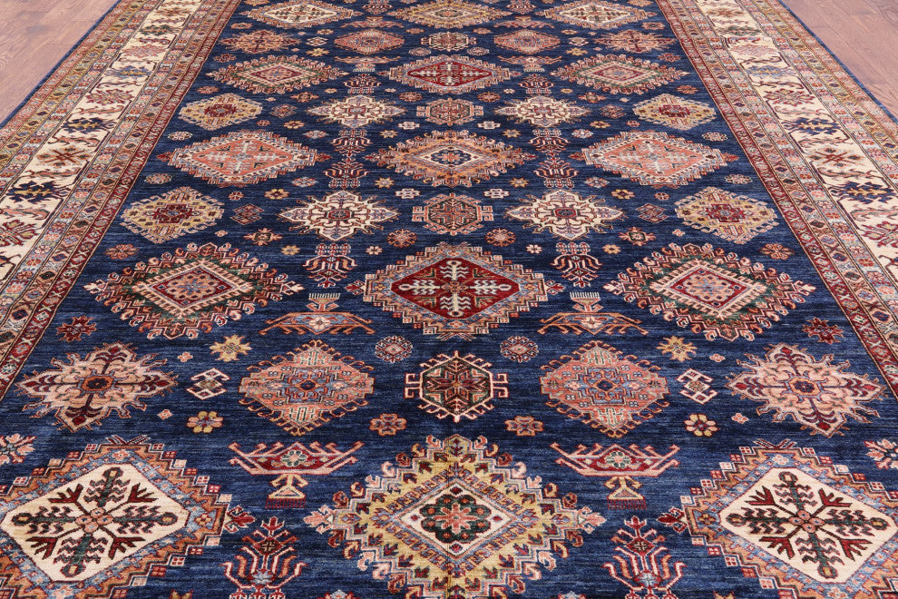 Hand Knotted Super Kazak Wool Rug 10' 1" X 13' 1" Q5215