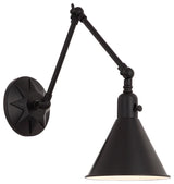 CRYSTORAMA MOR-8801-MK Morgan 1 Light Matte Black Sconce