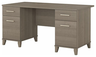 Bush Furniture Somerset 60W Office Desk with Drawers Ash Gray