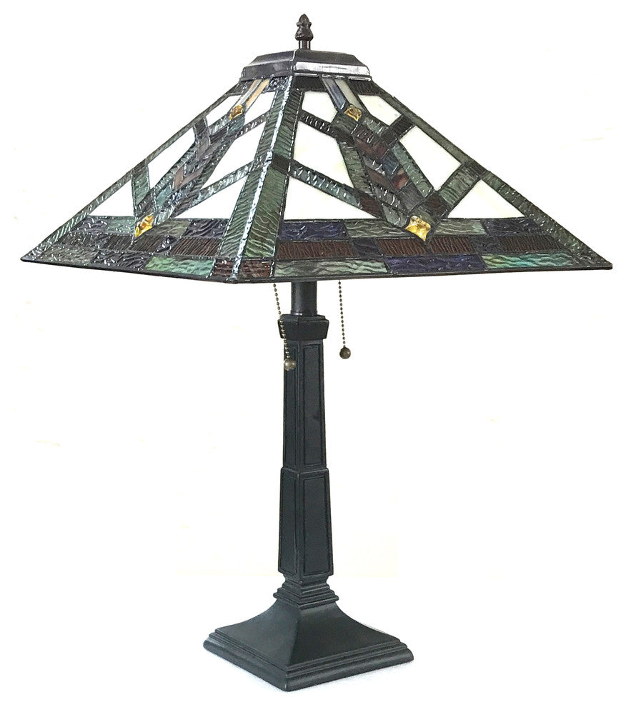 Wylie 2-Light Mission Table Lamp 16"