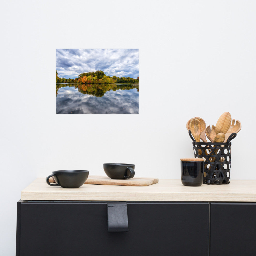 Autumn Reflections Landscape Photo Rural / Rustic Unframed Wall Art Print, 11" X 14"