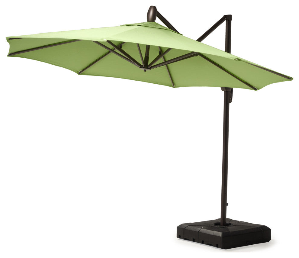 Modular 10ft Sunbrella Outdoor Round Patio Umbrella, Ginkgo Green