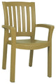 Compamia Sunshine Outdoor Dining Armchairs, Set of 2, Teak Brown