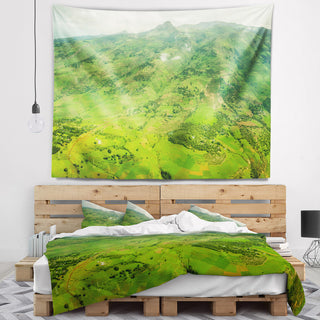 Highlands around Addis Ababa Landscape Wall Tapestry, 80"x68"