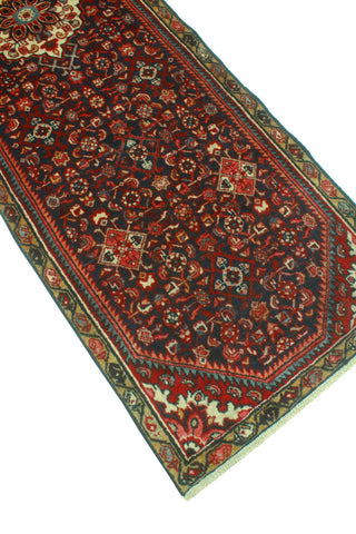 Fine Vintage Distressed Tanyeli Charcoal/Ivory Runner, 2'7 x 9'2