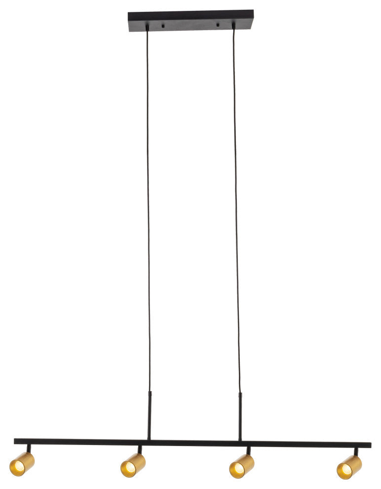 Vidalite Shura 4 Head Hanging LED Pendant Track, Black