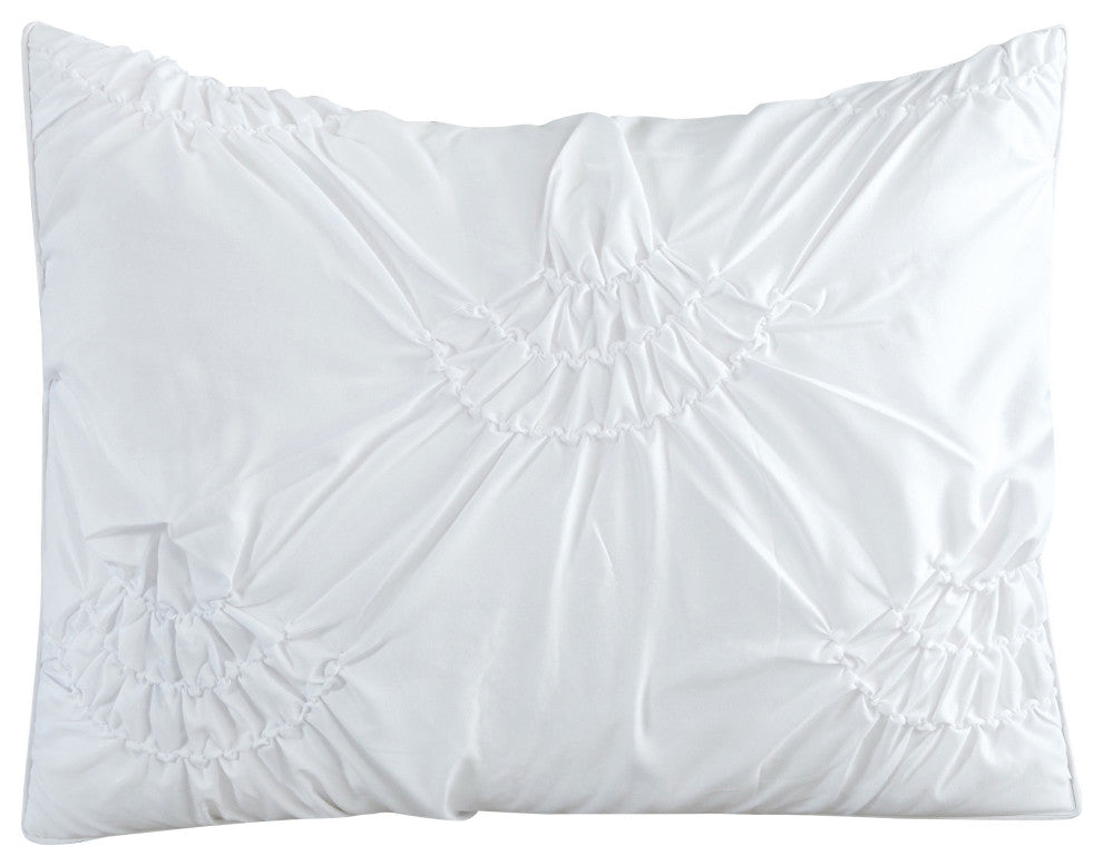 Erasmus 7-Piece Comforter Set, White, Queen