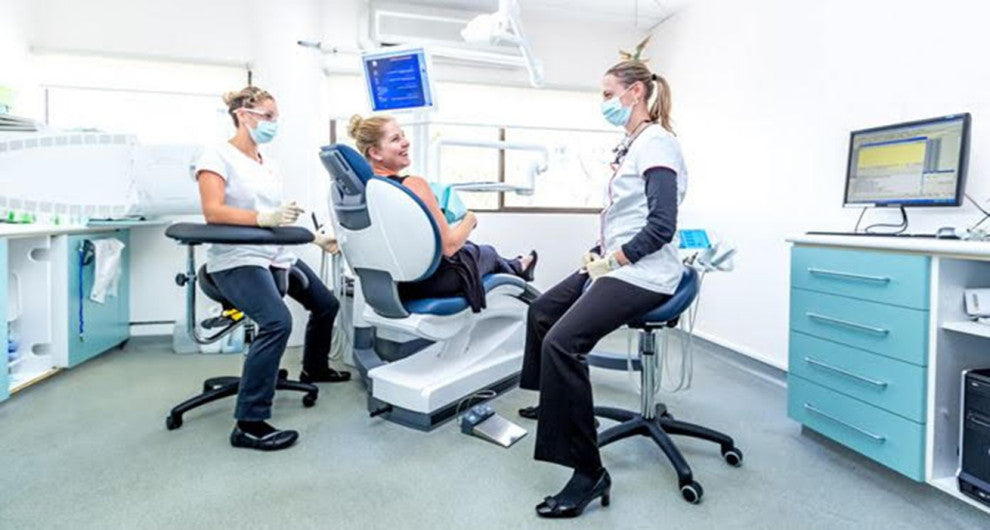 Ergonomic Task Mid Back Saddle Seat Side Office Chair, Beige