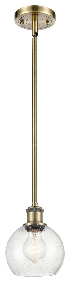 Innovations 516-1S-AB-G124-6 1-Light Mini Pendant, Antique Brass