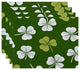 Lucky, Holiday Floral Print Placemat, Green, Set of 4