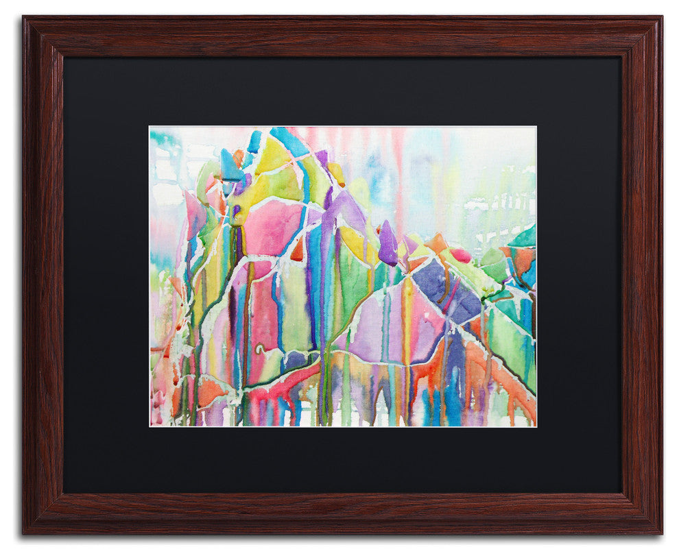 Lauren Moss 'Glint of Gold' Art, Wood Frame, Black Matte, 20"x16"