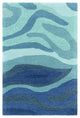 Surya Pigments PGM-3003 6'x9' Rug, Teal/Dark Blue/Silver Gray/Navy/Denim