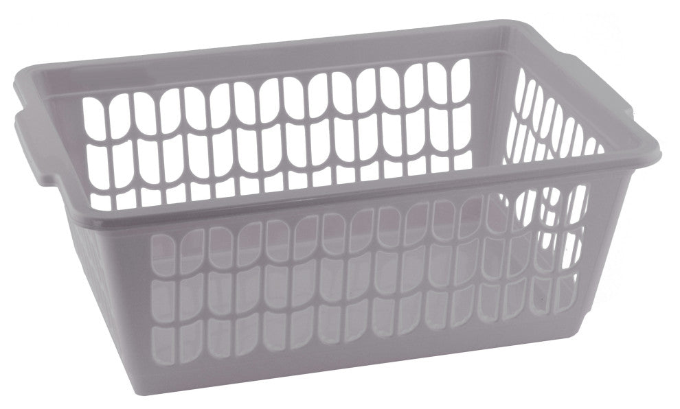Small Plastic Storage Organizing Basket, 32-1188, Gray