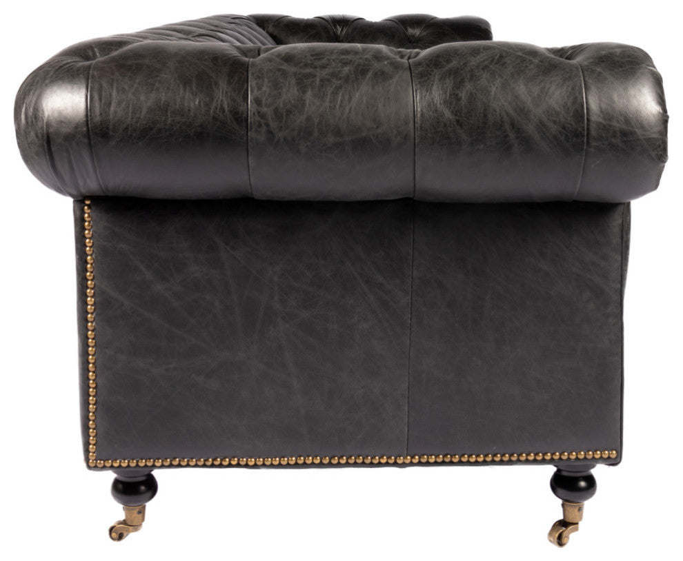 Birmingham Sofa Onyx Black Leather