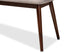 Flora Mid-Century Modern Light Gray Walnuted Wood Dining Bench