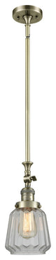 Chatham 1-Light Mini Pendant, Antique Brass, Clear