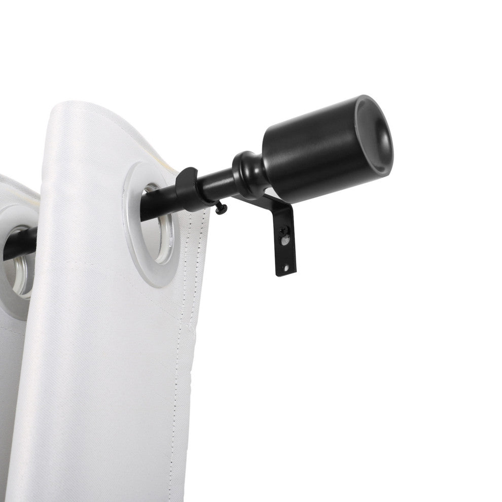 UTOPIA ALLEY 3/4 Inch Curtain Rod - Curtain Rods For Windows 86 to 120", Black