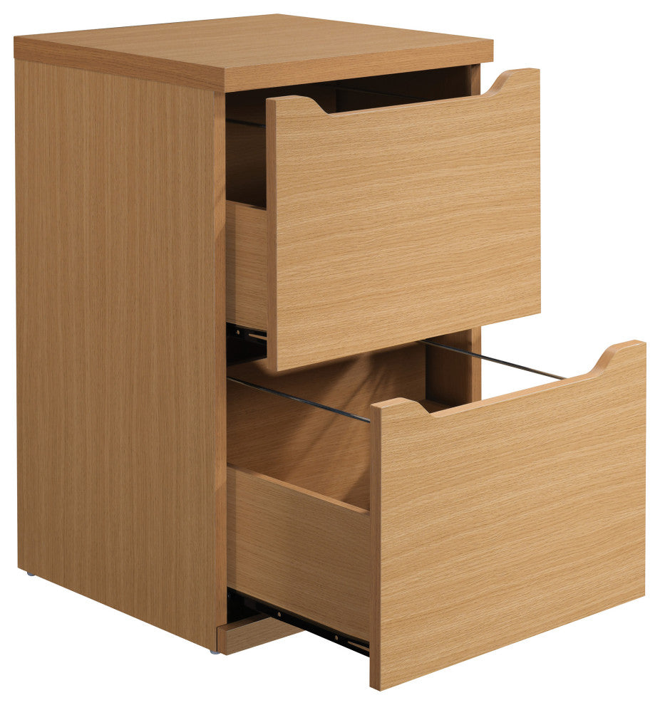 Denmark 2-Drawer Vertical File, Natural Finish