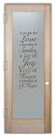Pantry Door - Recipe for Love - Douglas Fir (stain grade) - 30" x 84" - Knob...