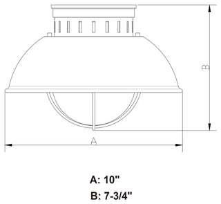 Vaxcel Harwich 10" Outdoor Flush Mount, Burnished Bronze