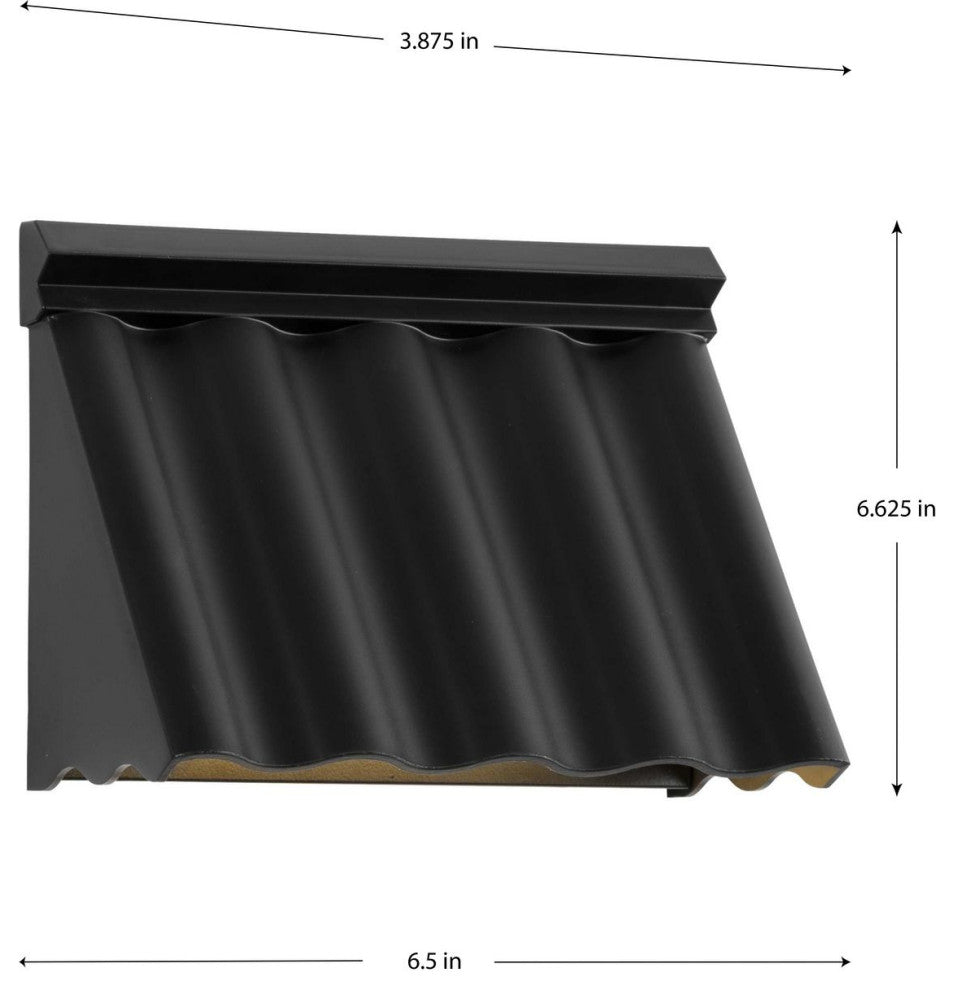 POINT DUMEÂ® Wakecrest LED Matte Black Outdoor Wall Lantern with DURASHIELD
