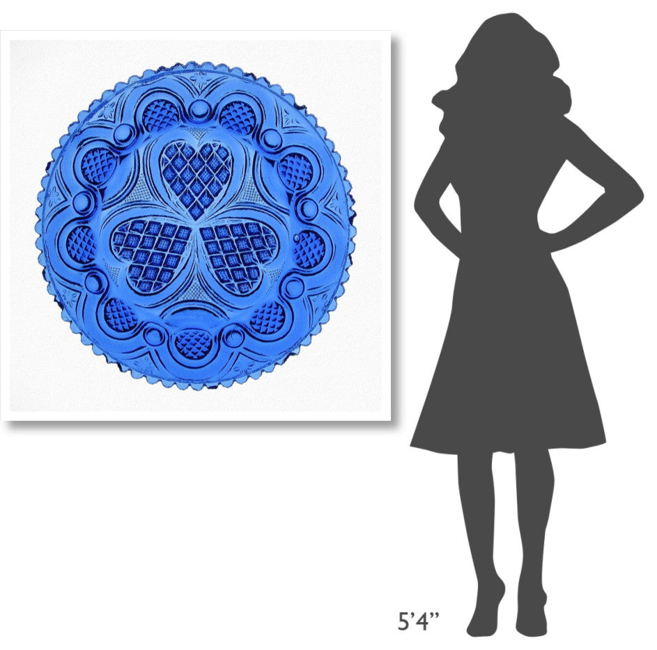 "Roman Rosette Tea Plate" Print 19th Century American Glassmaker, 42"x42"