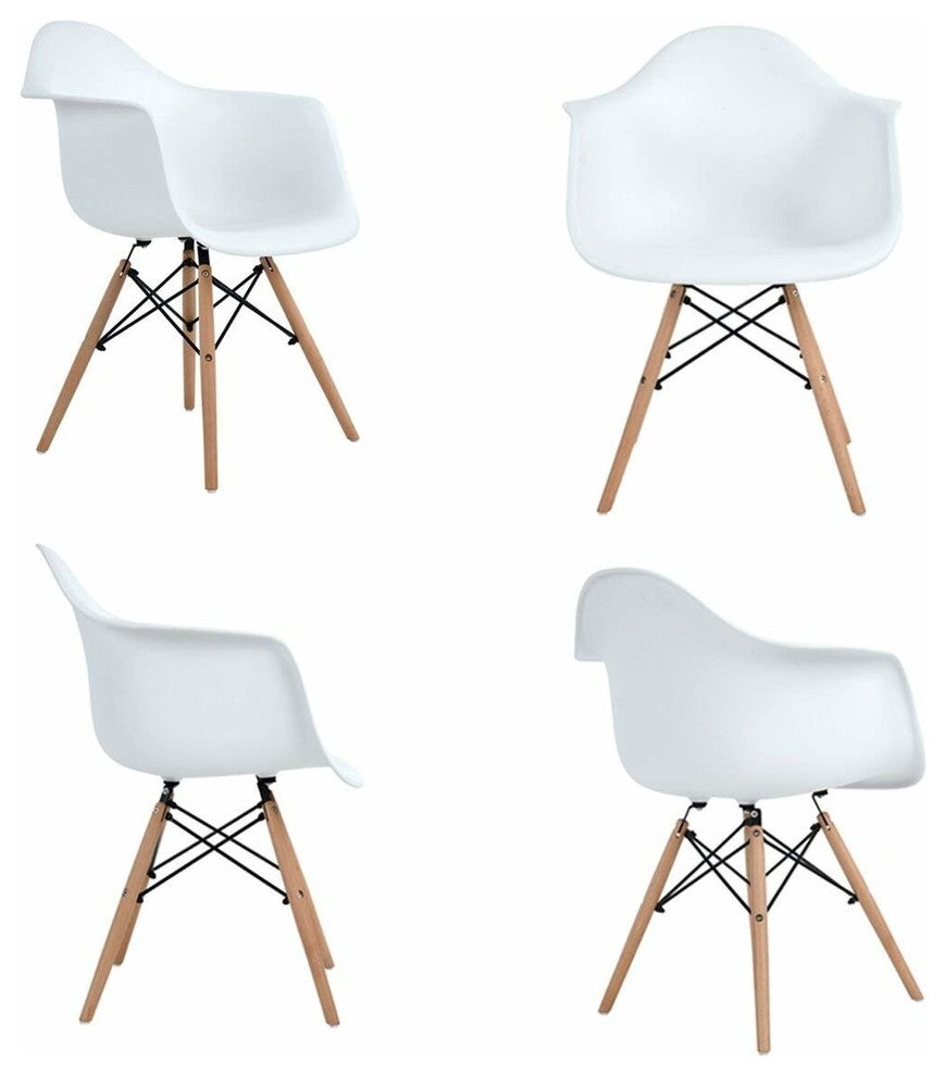 Eiffel Style Lounge Chairs Kitchen Chairs Set of 4 Arms Dining Chair