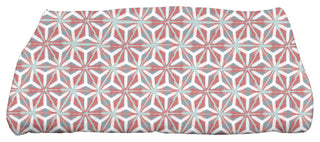 Water Mosaic, Geometric Print Bath Towel, Coral