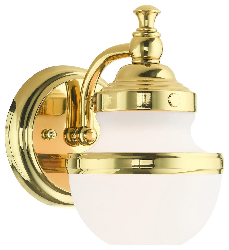 Polished Brass Modern Sconce