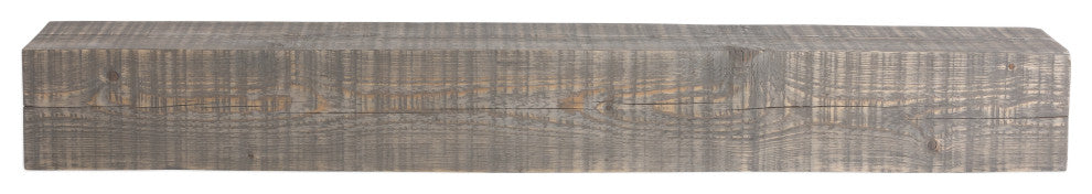Solid Beam Fireplace Mantel Shelf, Ash Gray, 48"