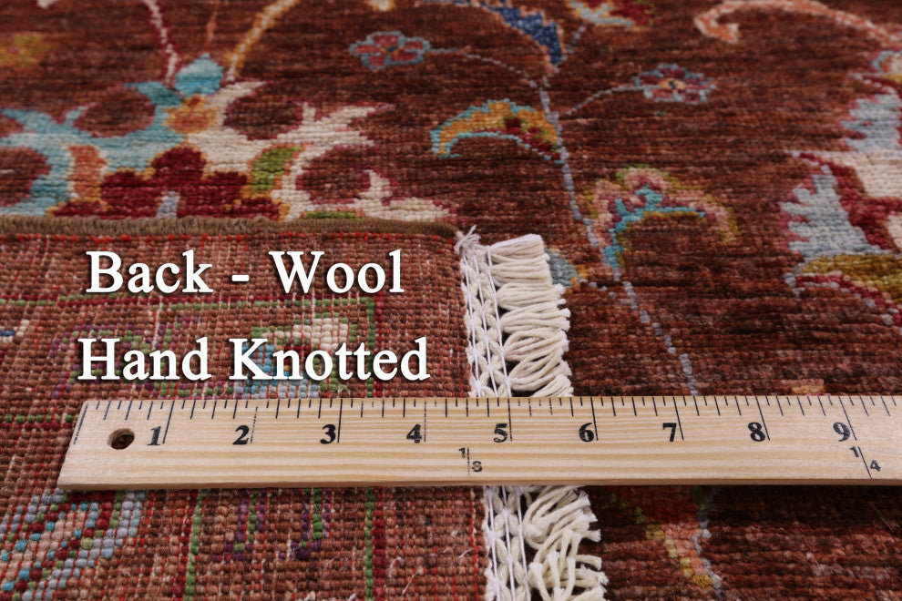 5' 2" X 6' 10" Hand-Knotted Persian Tabriz Wool Rug Q10117