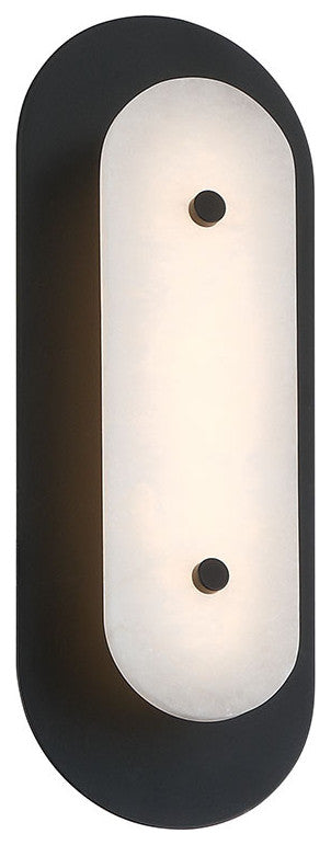 Tramore, Outdoor, 16", Powder Coat Black, Alabaster