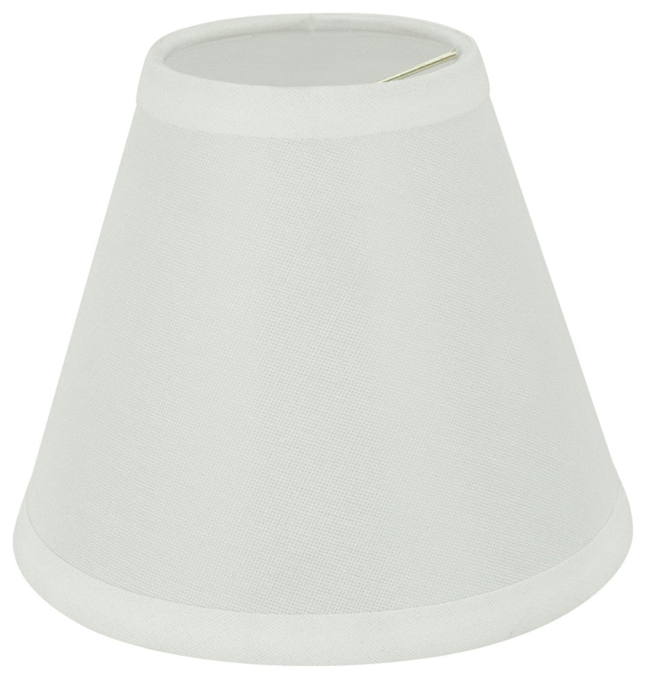 32102-6 Small Hardback Empire Chandelier Clip On Lamp Shade Off White 3"x6"x5"