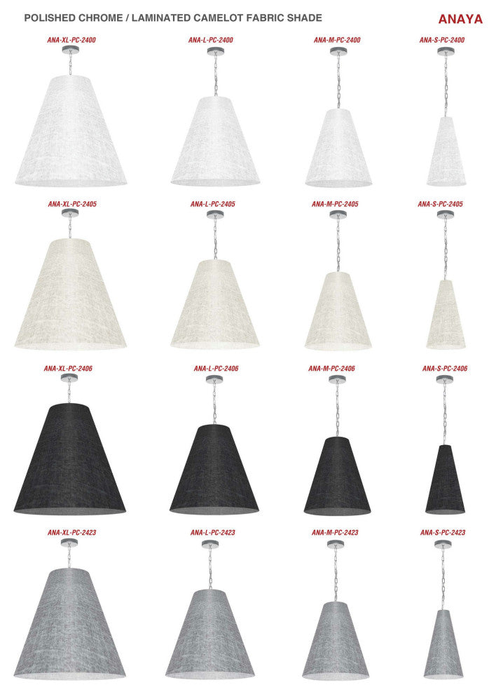 1 Light Medium Anaya Polished Chrome Pendant with Grey/Clear Shade