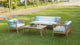 ROSSIO - ICOO 4-Piece Teak Outdoor Sofa Set , Teak Coffee Table