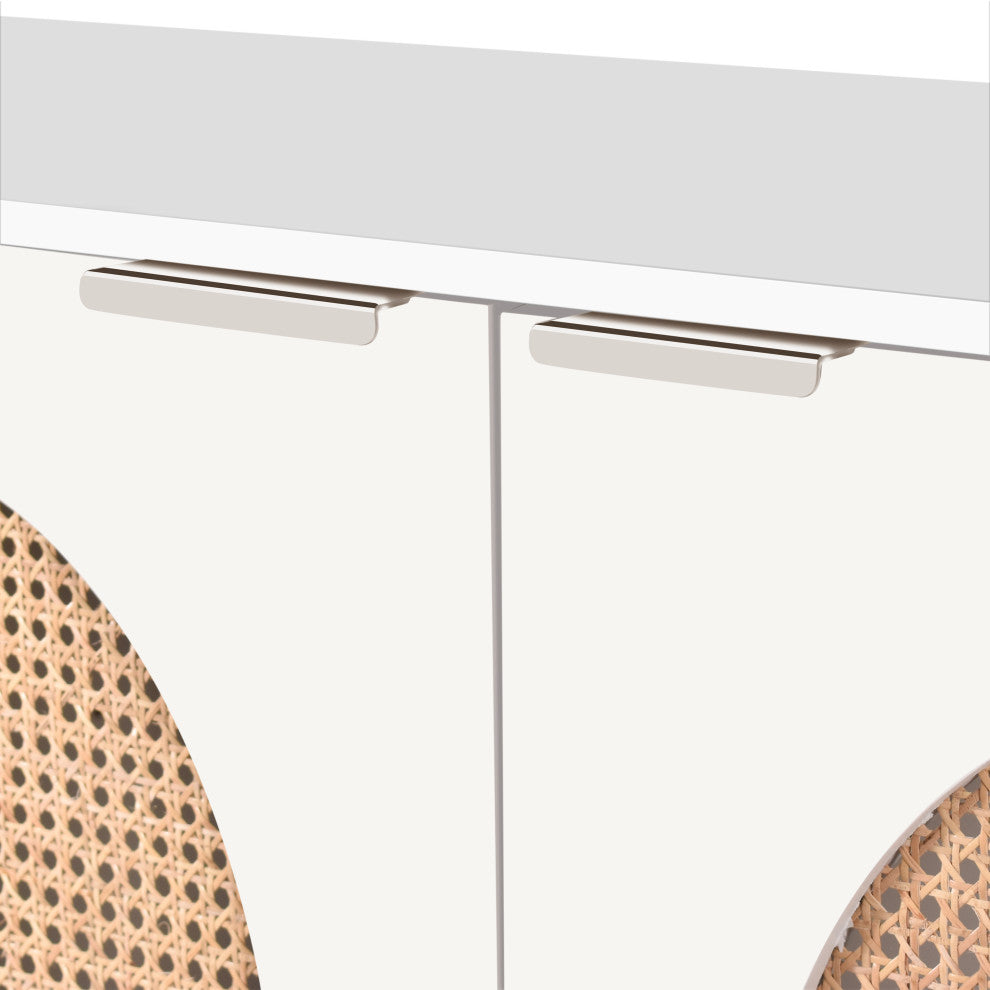 Cane Sideboard/Buffet, White
