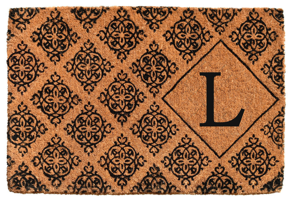 Regency Monogram Doormat, 24"x36"x1.5", L