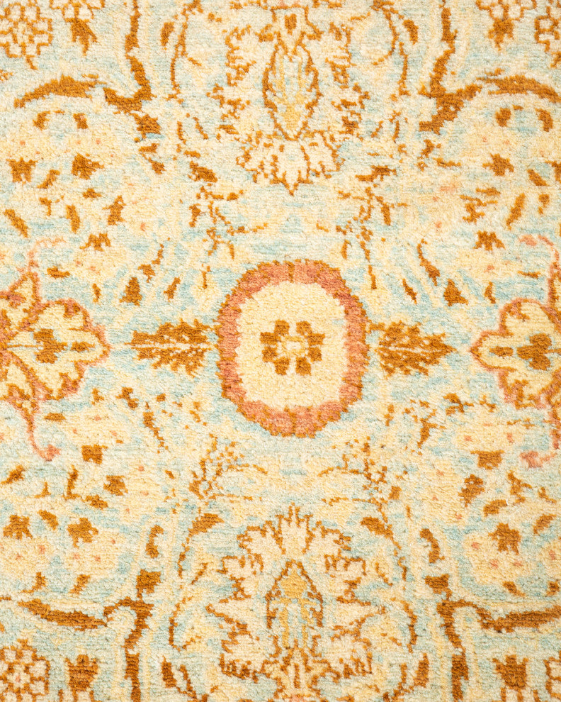 Mong One-of-a-Kind Hand-Knotted Area Rug Light Blue, 8'1"x10'0"