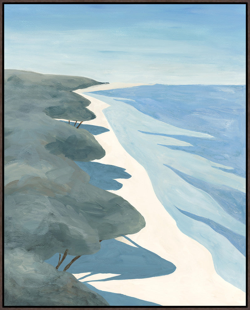 Sunday Morning, 31.25"x39.25", Espresso Natural Wood Gallery Floater