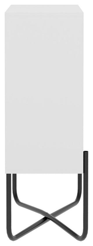 Techni Mobili Modern Geometric Bookcase, White