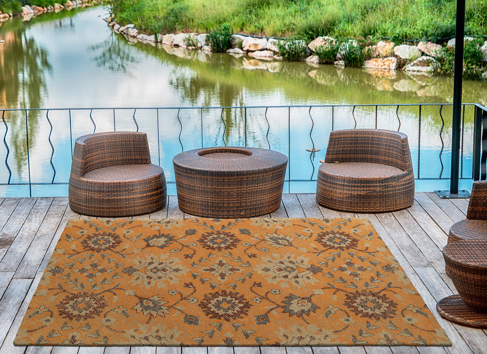 Kaleen Weathered WTR07 8''x10'' Orange Rug