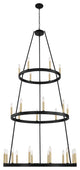 26-Light Candle Style Wagon Wheel Chandelier