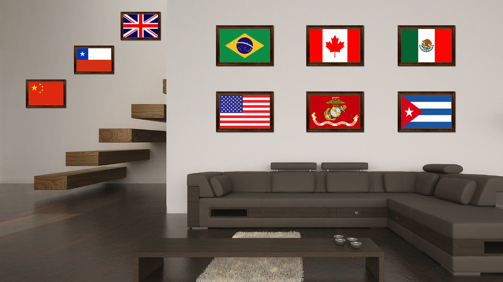 US Marine Corps Military Flag Canvas Print, 15"x21"