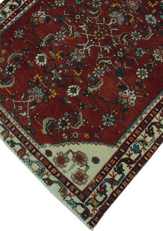 Vintage Distressed Rogers Red-Rust Runner, 4'5x8'10