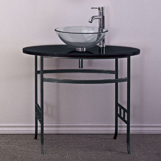 George Kovacs P6100-BK, Sink Clear Glass With Black