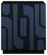 Uttermost Valeria 2 Door Glossy Blue Cabinet