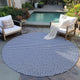 Indoor/Outdoor Hinton HN1 Navy Machine Washable 6' x 6' Rug